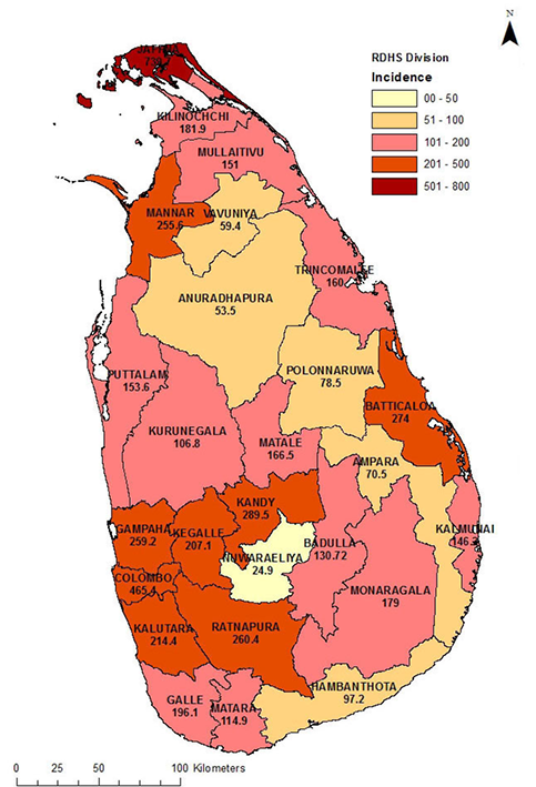 Sri Lanka Dengue Map